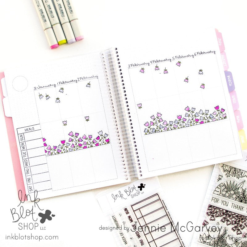 Weekly Task Bar (Calendar Builder) :: 4x6 Clear Stamp Set